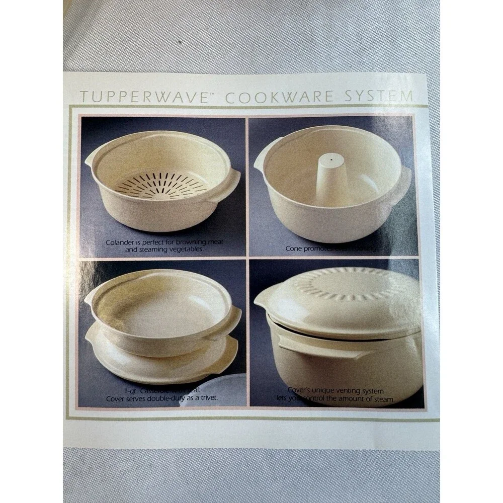 TUPPERWARE Tupperwave VTG 1990 7 Piece Cookware System Microwave